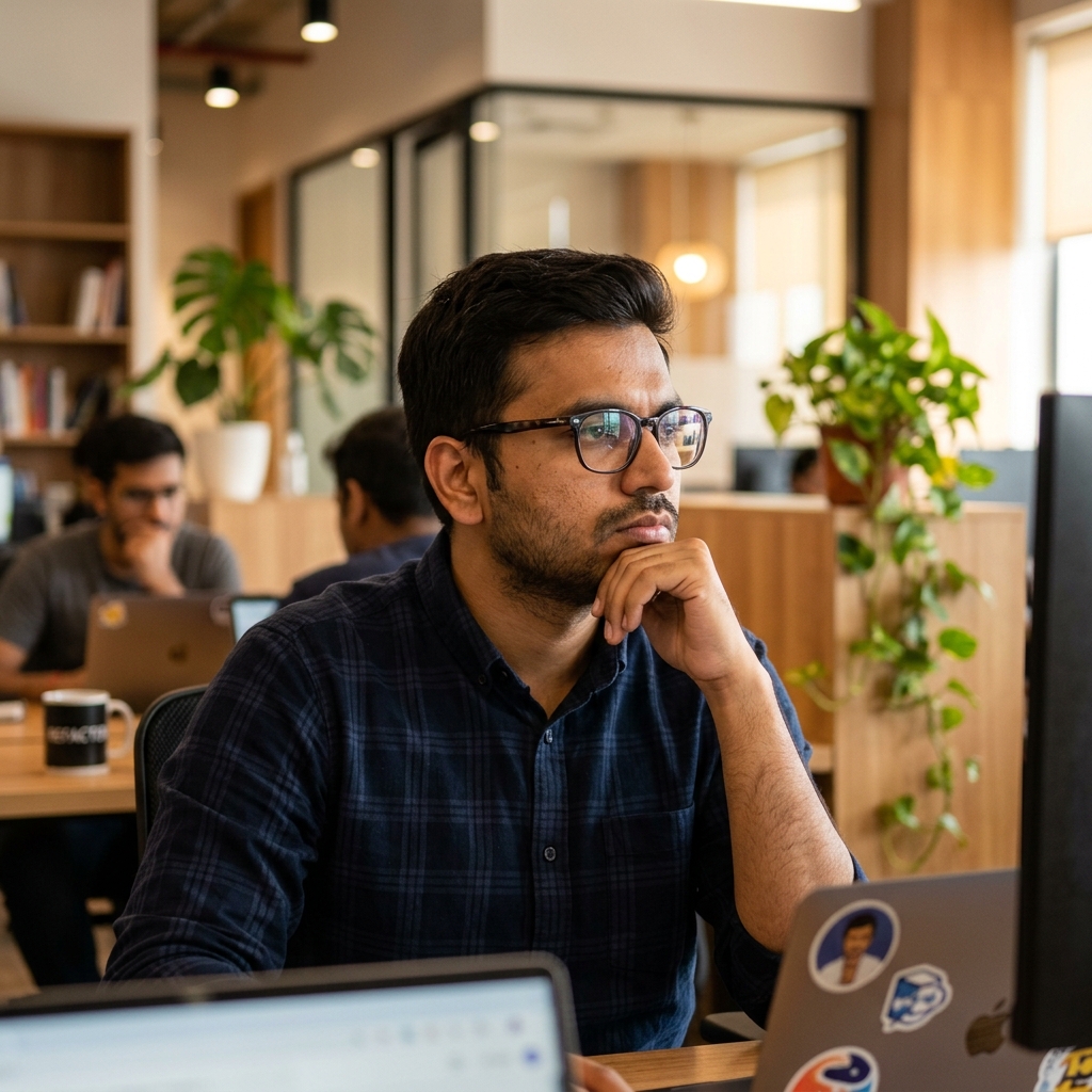 Indian male manager profile